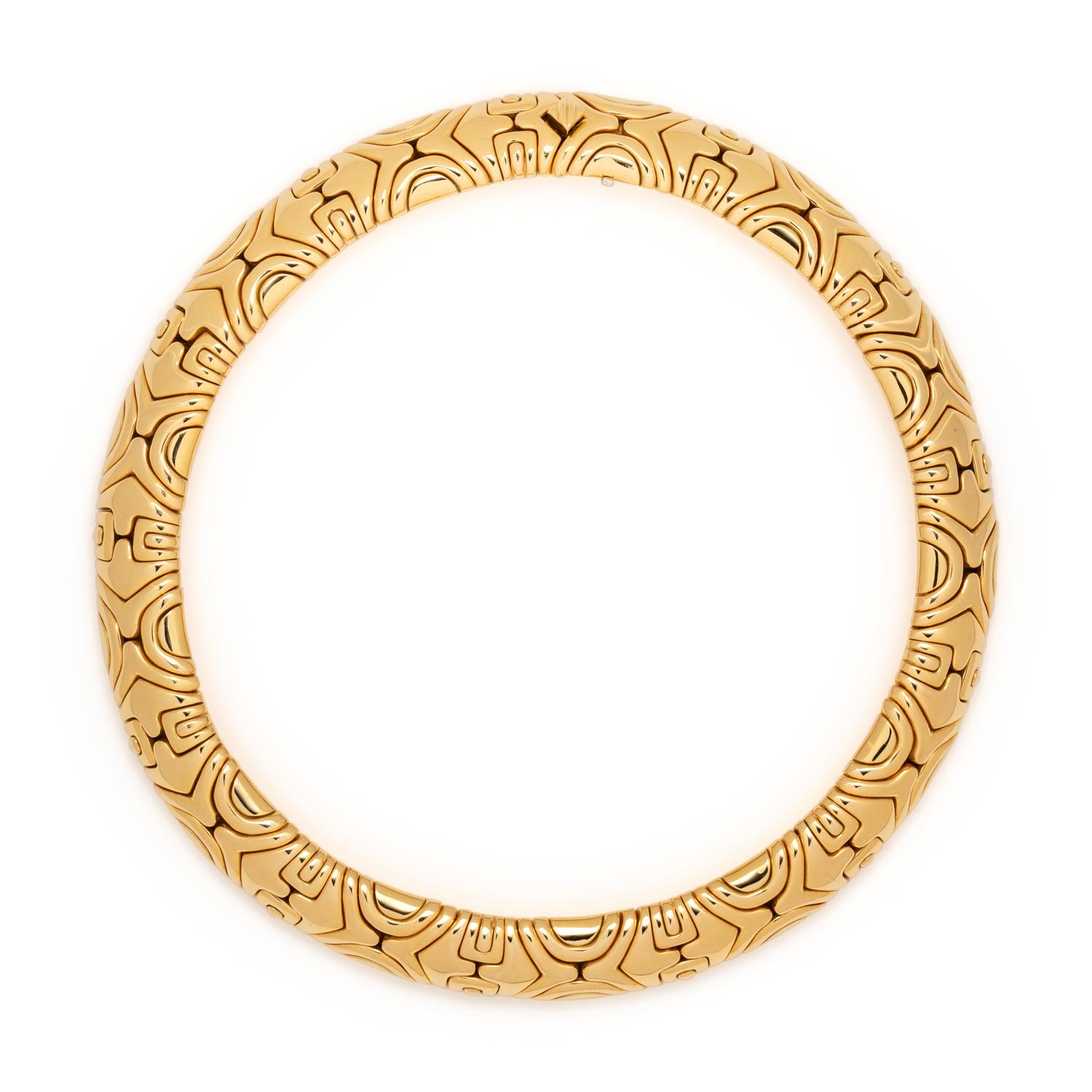 BVLGARI, YELLOW GOLD 'ALVEARE' COLLAR NECKLACE