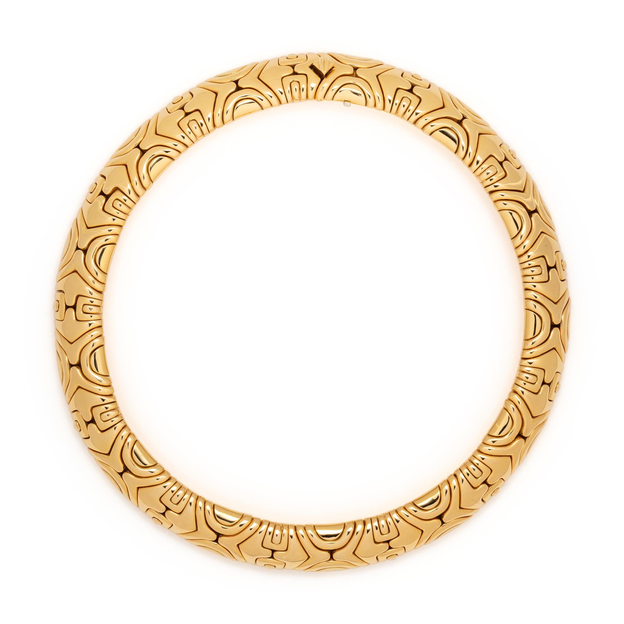 BVLGARI, YELLOW GOLD 'ALVEARE' COLLAR NECKLACE