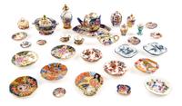 A Collection of Porcelain Table Articles Width of oval platter 1 3/4 inches. — Ina Williams