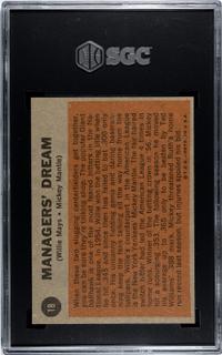 A 1962 Topps Mickey Mantle and Willie Mays Managers' Dream Baseball Card No. 18 (SGC 5 EX)