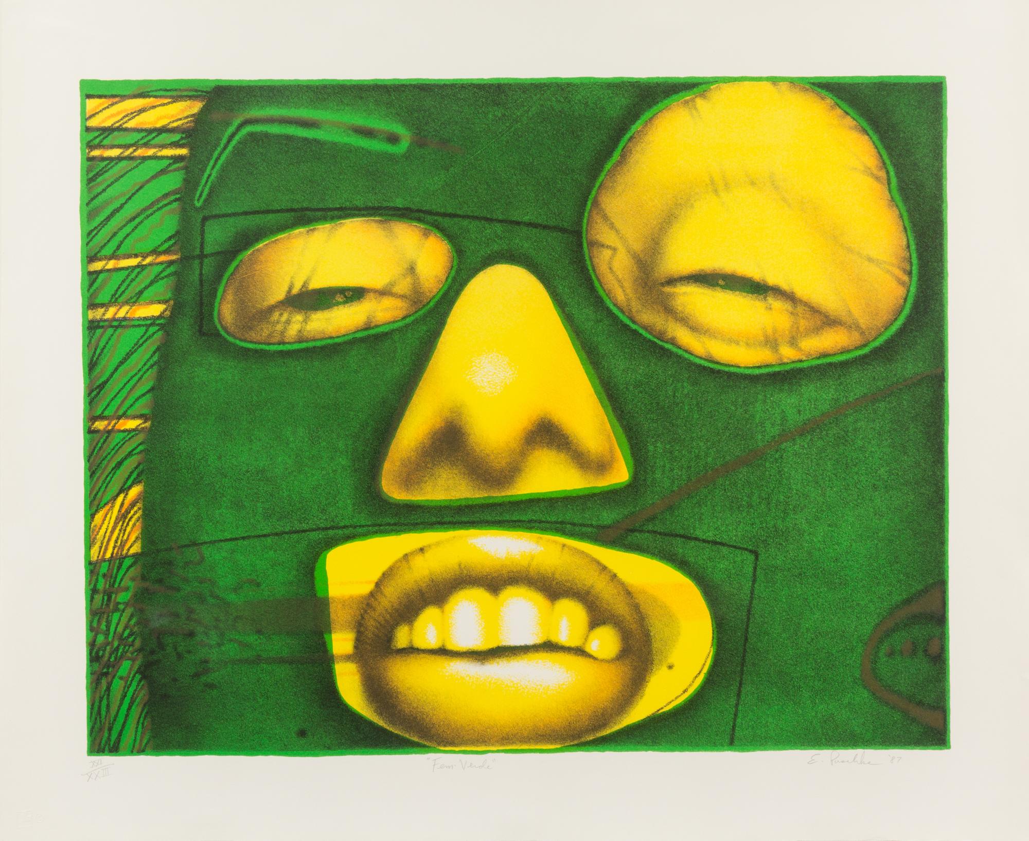 Ed Paschke, (American, 1939-2004), Fem Verde, 1987