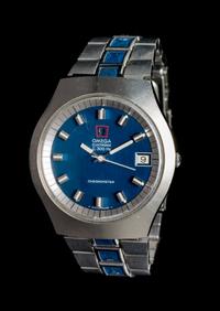 A Stainless Steel f300Hz Electronic Chronometer Wristwatch, Omega,