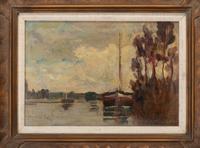 River Scene with Boat