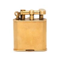 DUNHILL, 18K YELLOW GOLD LIGHTER/CLOCK