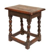 A William and Mary Oak Jointed Stool
