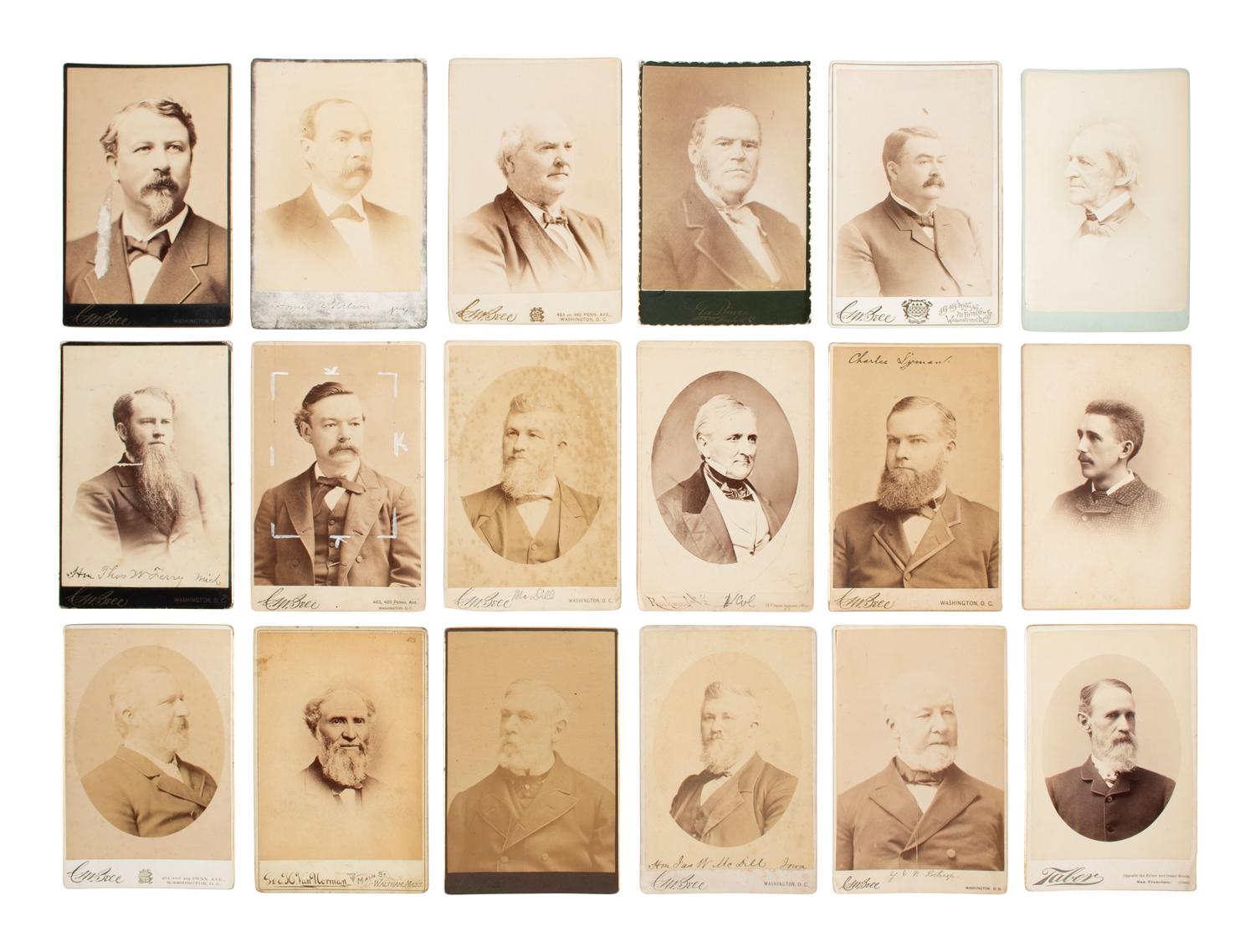 [EARLY PHOTOGRAPHY] Photographs of 19th century politicians, abolitionists, authors, and performers
