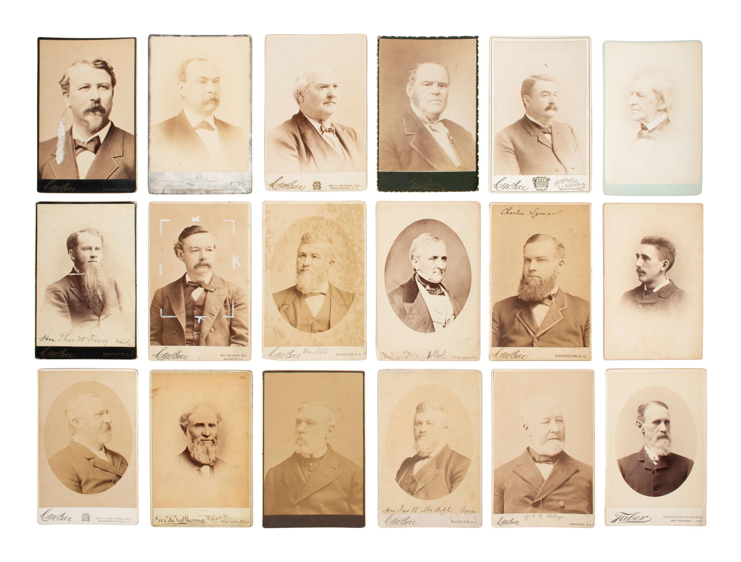 [EARLY PHOTOGRAPHY] Photographs of 19th century politicians, abolitionists, authors, and performers