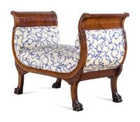 A Regency Style Mahogany Curule Bench