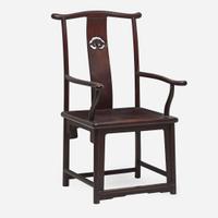 A Chinese hardwood armchair, possibly hongmu, Sichutou Guanmaoyi 硬木四出头官帽椅 或红木 Qing dynasty ?