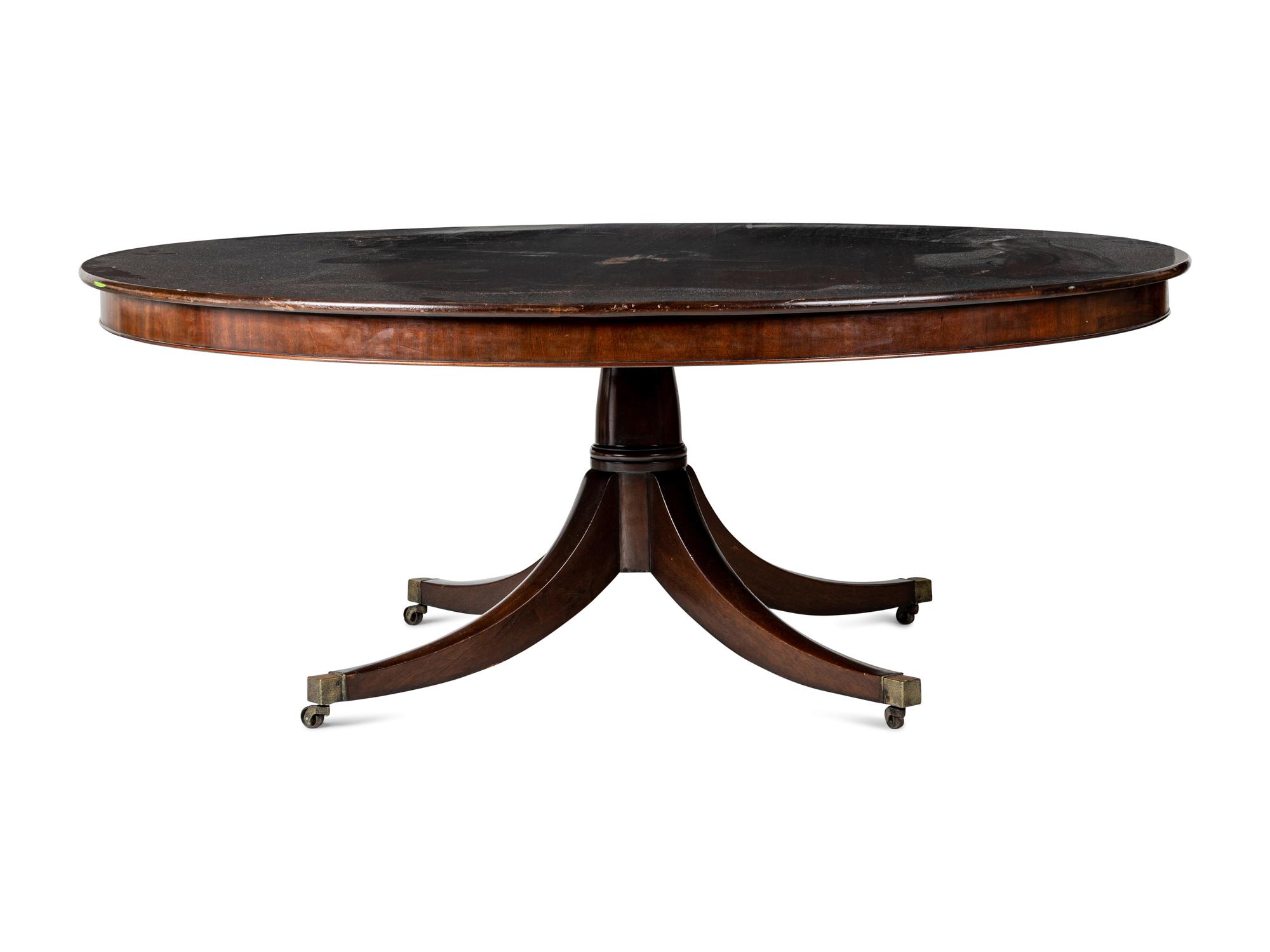 A Regency Style Mahogany Circular Dining Table