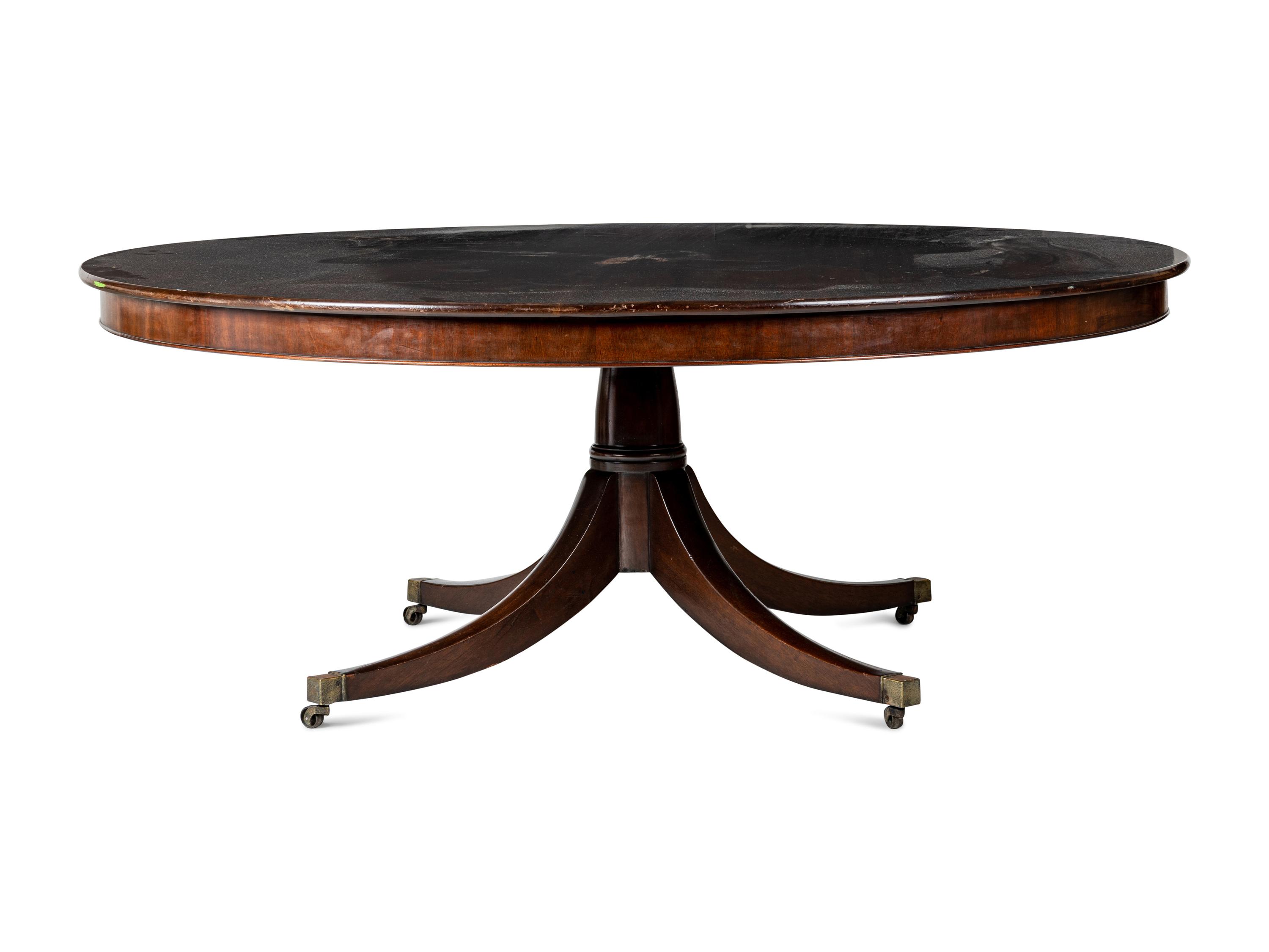 A Regency Style Mahogany Circular Dining Table