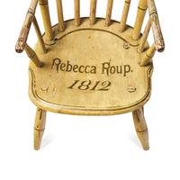 A Painted and Stencil-Decorated Child's Windsor Armchair
