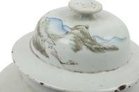 A Chinese Polychrome Decorated Porcelain Lidded Jar