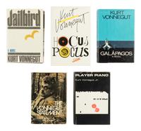 VONNEGUT, Kurt, Jr. (1922-2007). A group of 5 books, 2 inscribed, comprising: