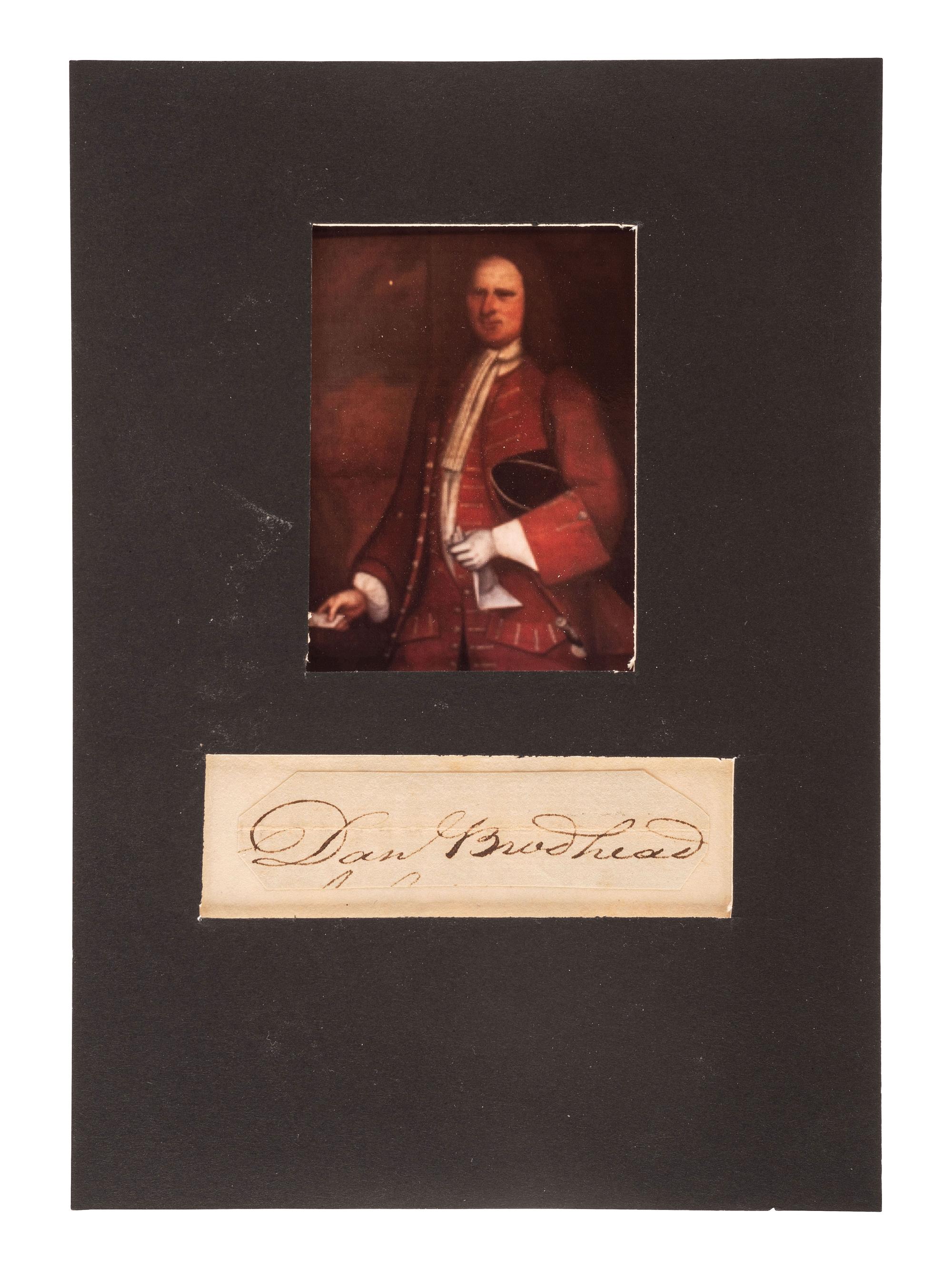 [REVOLUTIONARY WAR]. A group of documents related to Revolutionary War-era figures including signatures of Daniel Brodhead and O.H. Williams.