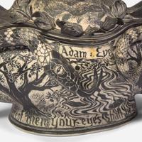 David Regan (American, b. 1964) "Adam & Eve" Sgraffito Decorated Tureen, USA, 1992