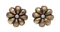 A Pair of 18 Karat White Gold and Diamond Earclips, Lee Havens, 16.20 dwts.