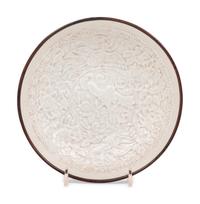 A Chinese Dingyao Style White Glazed Molded Porcelain Bowl