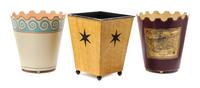Three Waste Paper Baskets Height of tallest 12 inches. — 20TH CENTURY