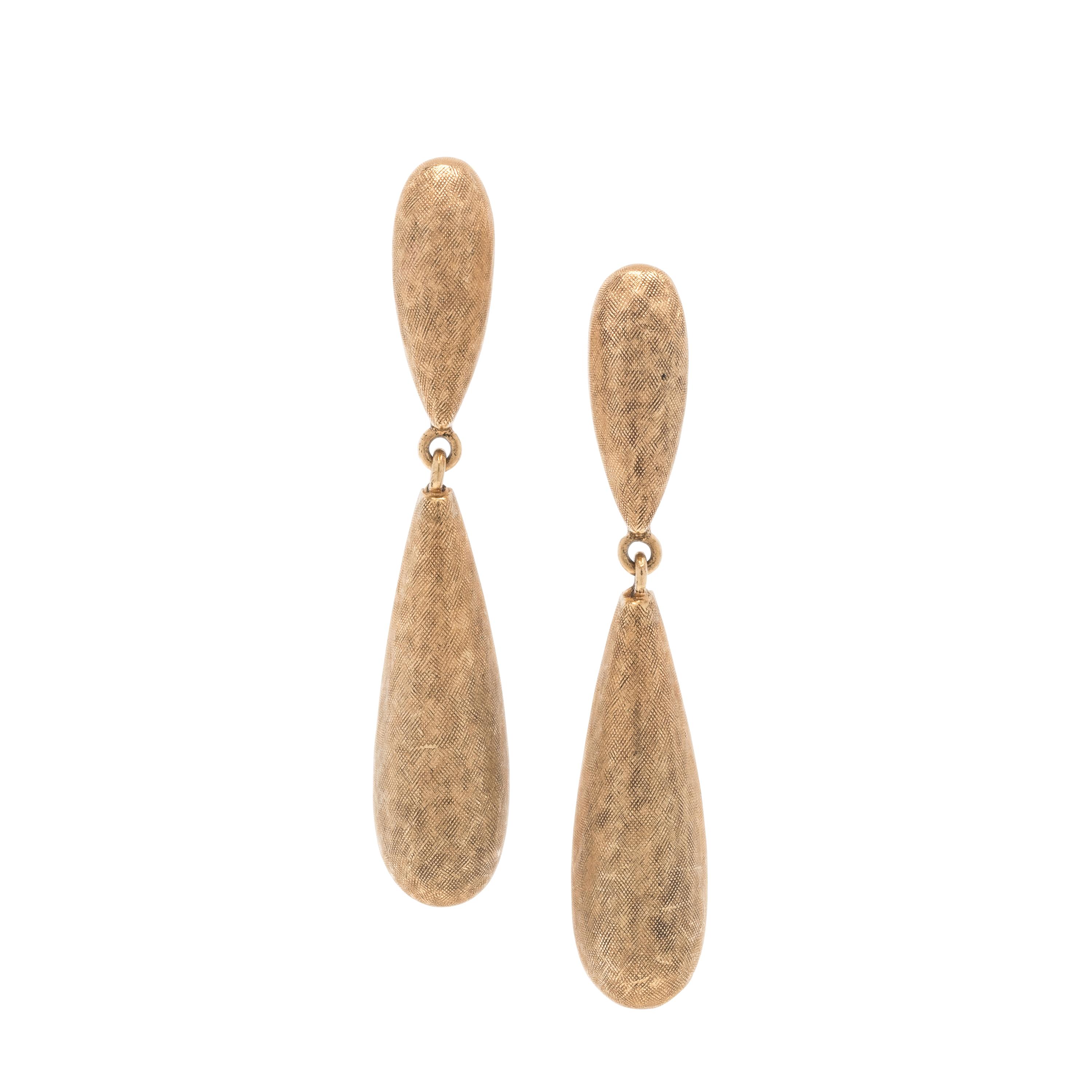 TIFFANY & CO, YELLOW GOLD EARCLIPS