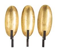 Three Herve Van Der Straeten Coque Bronze and Iron Sconces