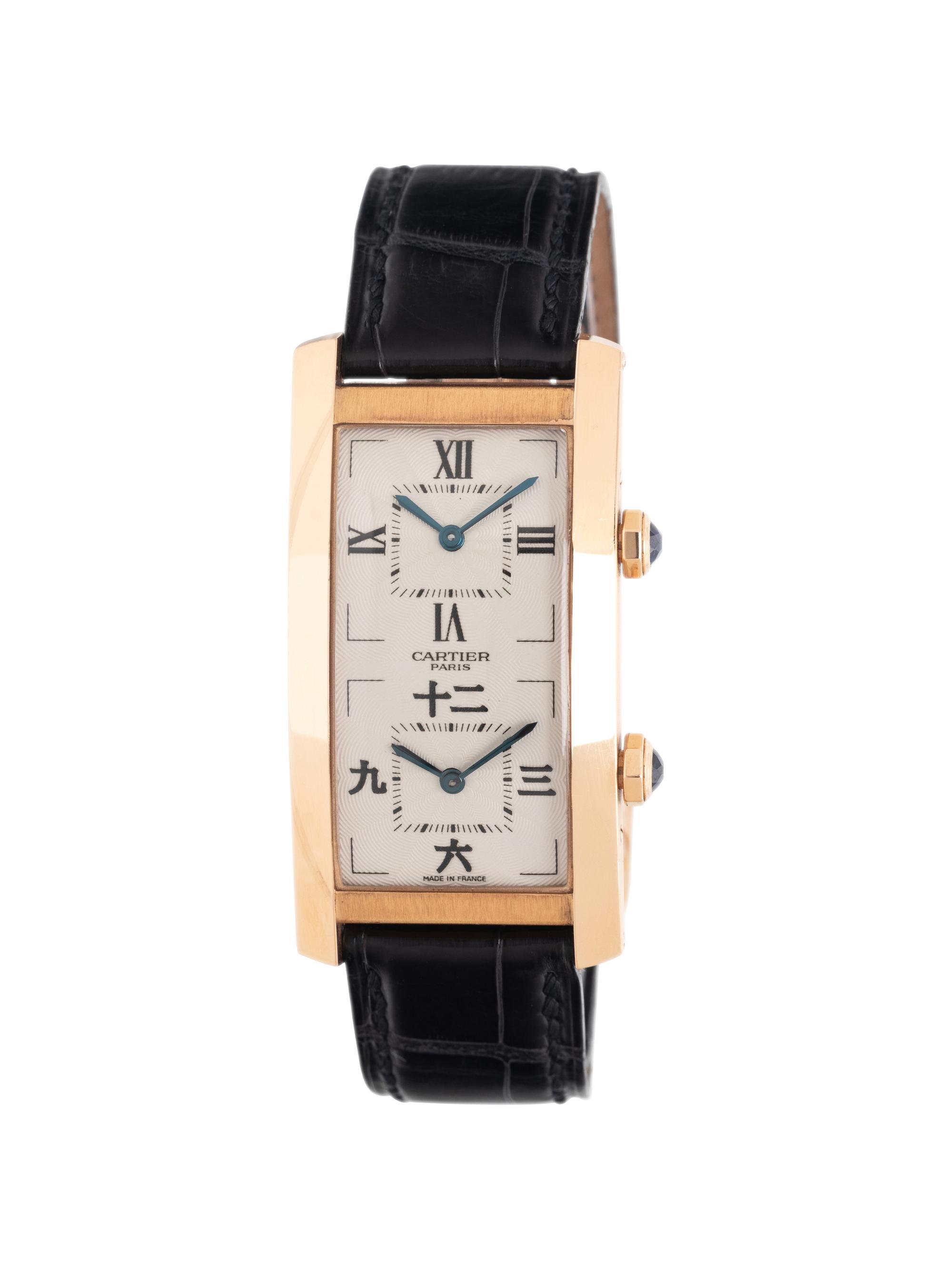 CARTIER, REF. 2768 18K ROSE GOLD 'TANK CINTREE' WATCH