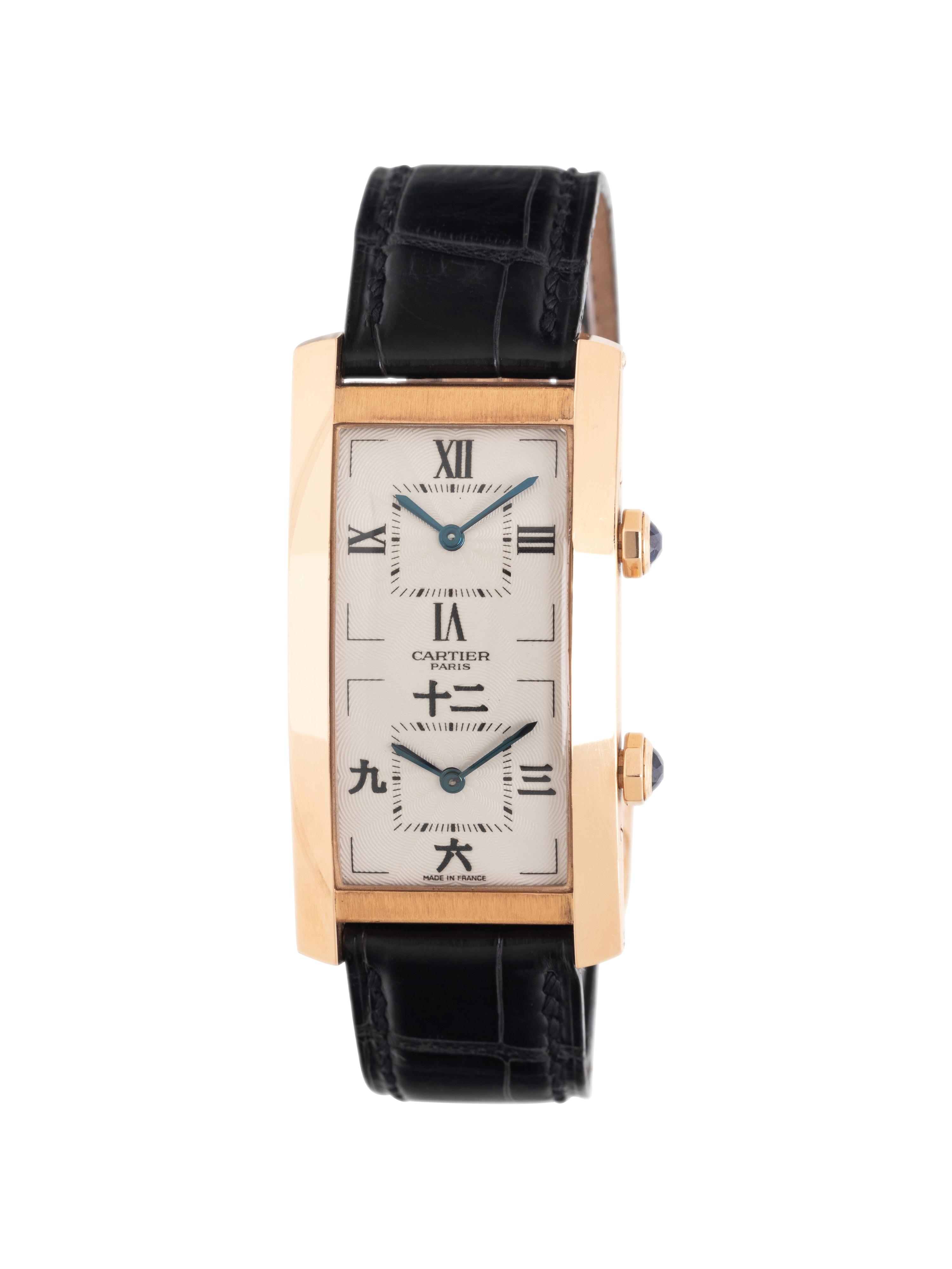 CARTIER, REF. 2768 18K ROSE GOLD 'TANK CINTREE' WATCH