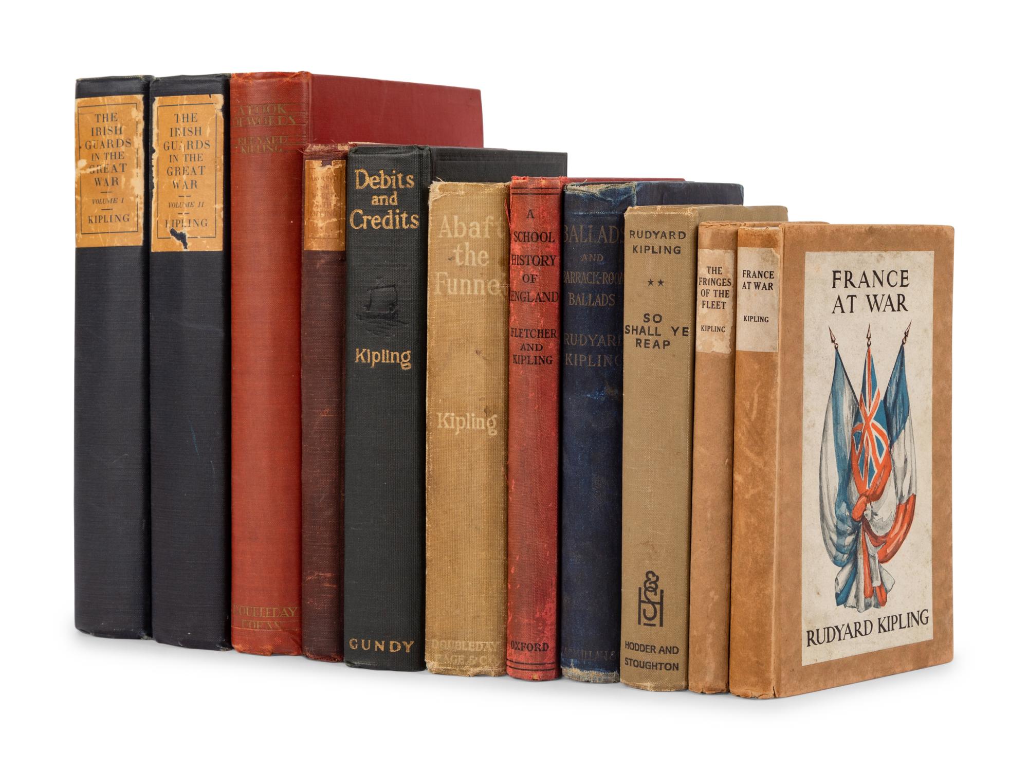 KIPLING, Rudyard (1865-1936). A group of 18 works in 19 volumes, comprising: