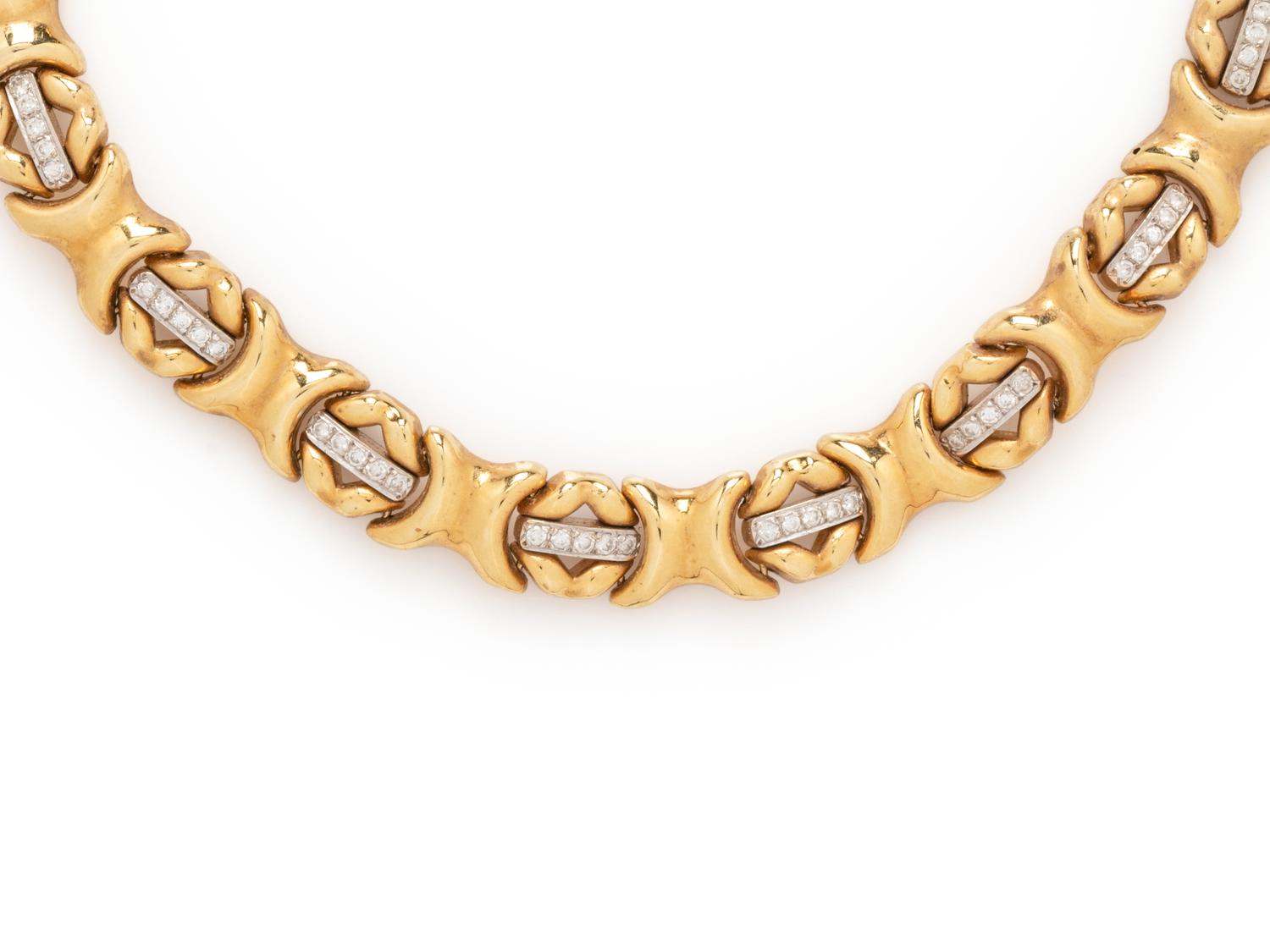 YELLOW GOLD AND DIAMOND NECKLACE