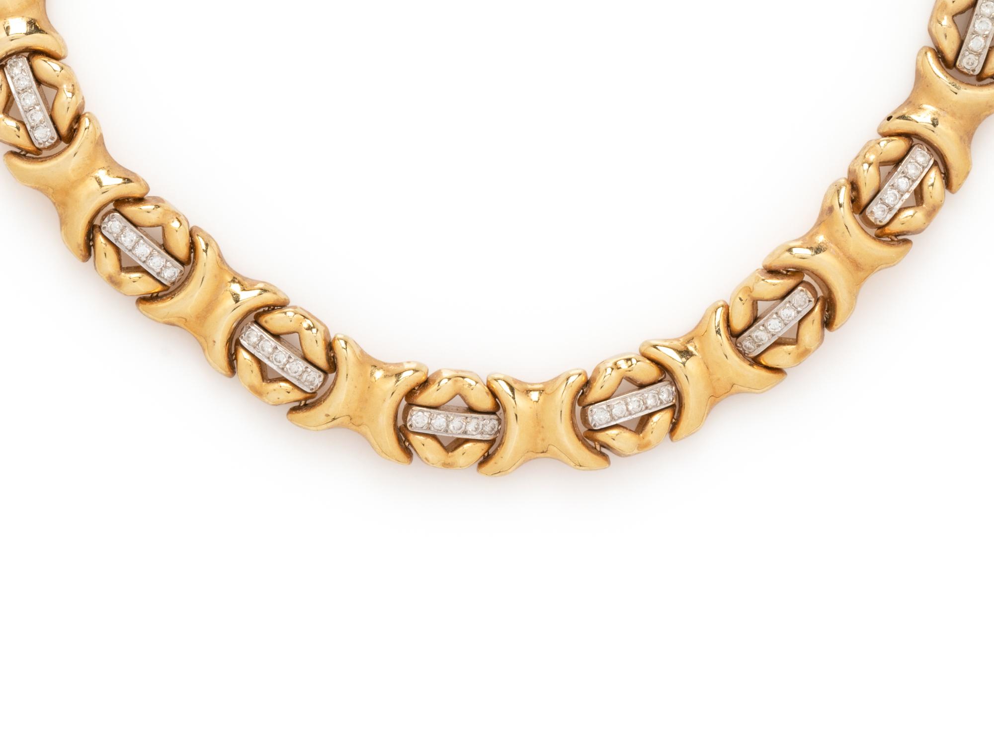 YELLOW GOLD AND DIAMOND NECKLACE