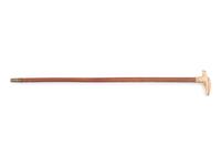 A Walking Stick with a Bird-Form Bone Handle