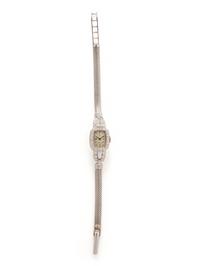 OMEGA FOR H.W. BEATTIE & SONS, PLATINUM, WHITE GOLD, AND DIAMOND WATCH