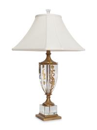 A Decorative Craft Gilt Metal and Glass Table Lamp