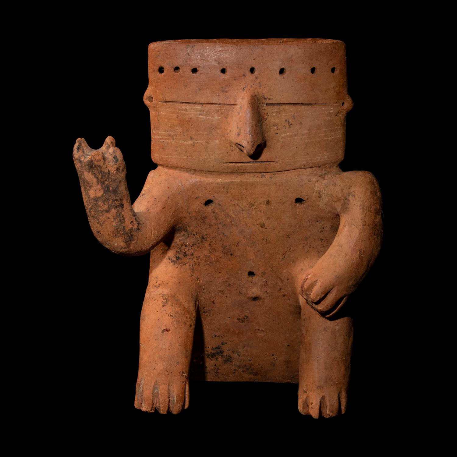 A Quimbaya Terracotta Seated Figure