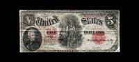 A Series 1907 ' PCBLIC Error' $5 Legal Tender Note