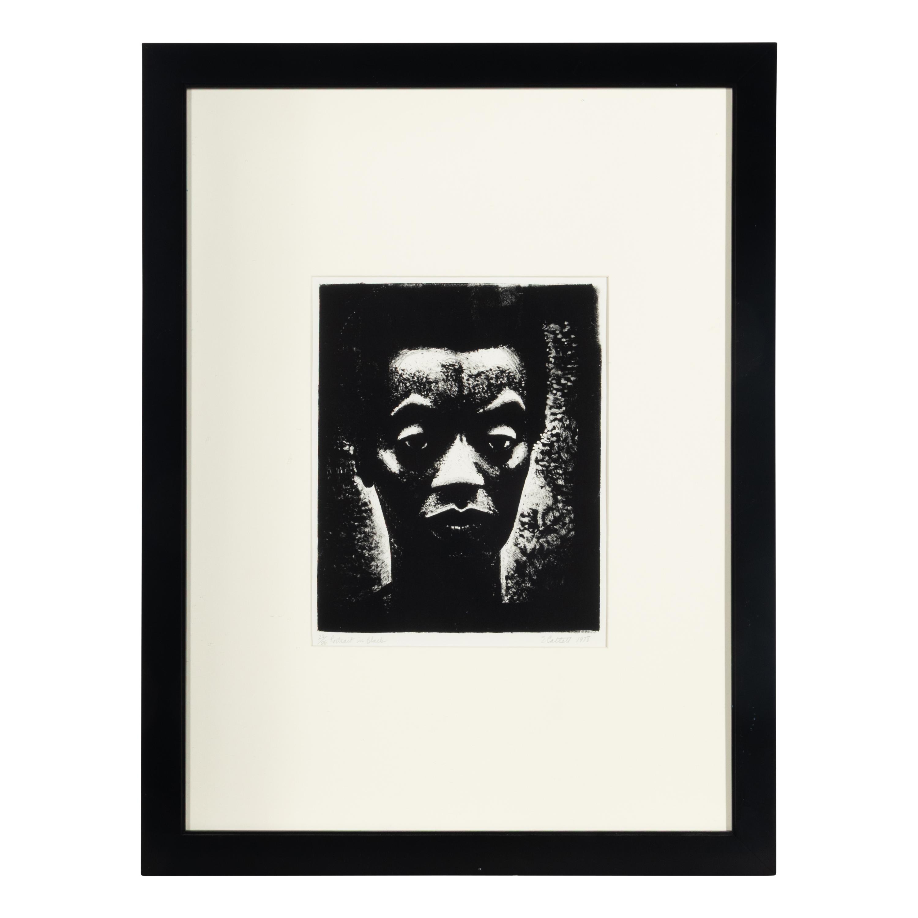 Elizabeth Catlett (American, 1915-2012) — Portrait in Black, 1978