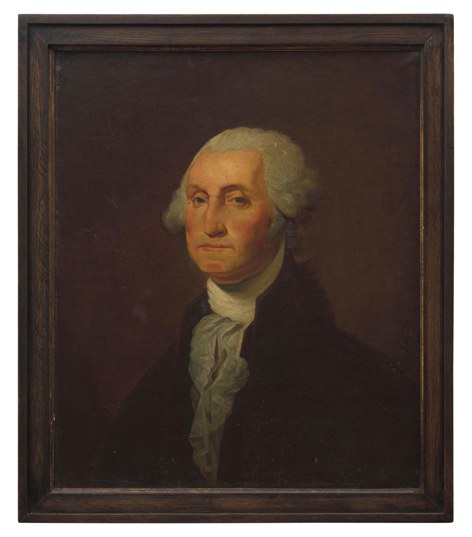 American School 19th Century, After Gilbert Stuart (1755-1828), A Portrait of George Washington (1732-1799)