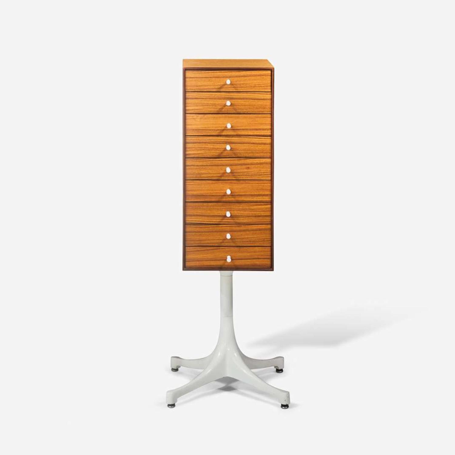 George Nelson (American, 1908-1986) Miniature Chest on Stand, No. 5217, Herman Miller, USA, designed 1952, the present lot 1950s