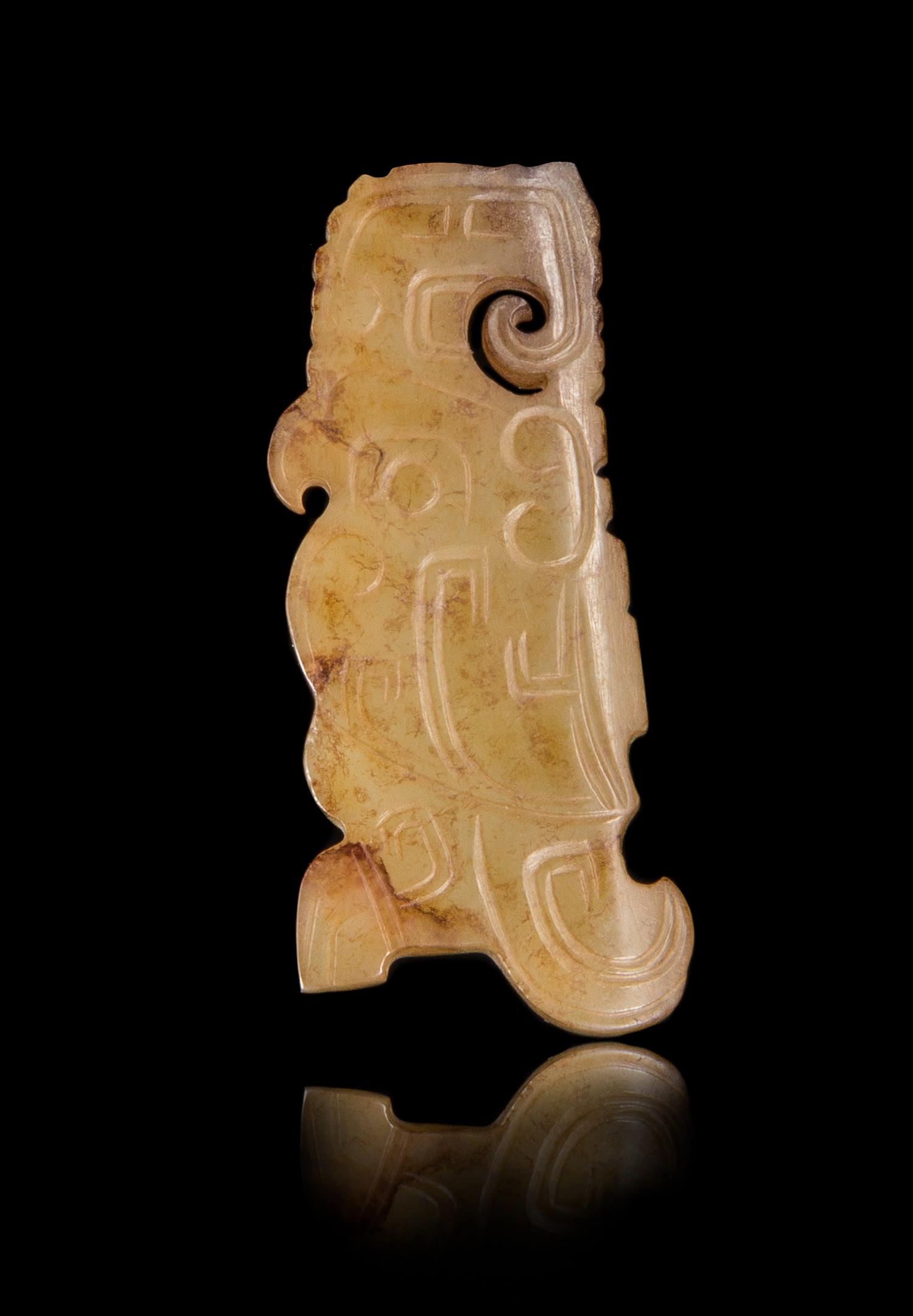A Jade Pendant Length 2 1/8 inches.