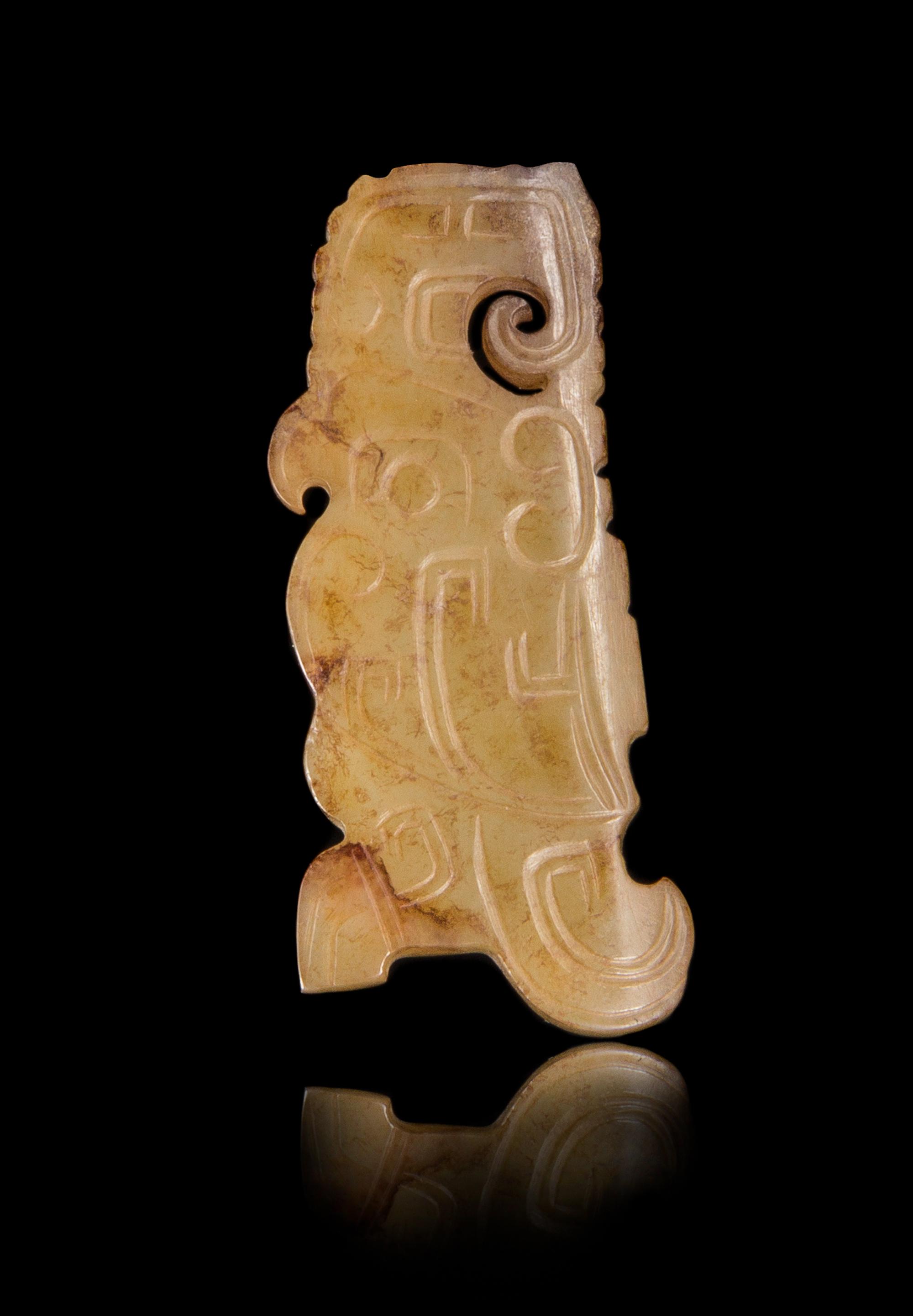 A Jade Pendant Length 2 1/8 inches.