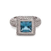 TOPAZ AND DIAMOND RING