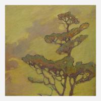 Calthea Campbell Vivian (American, 1857-1943) Cypresses, Pacific Grove, California (Three-Panel Screen)