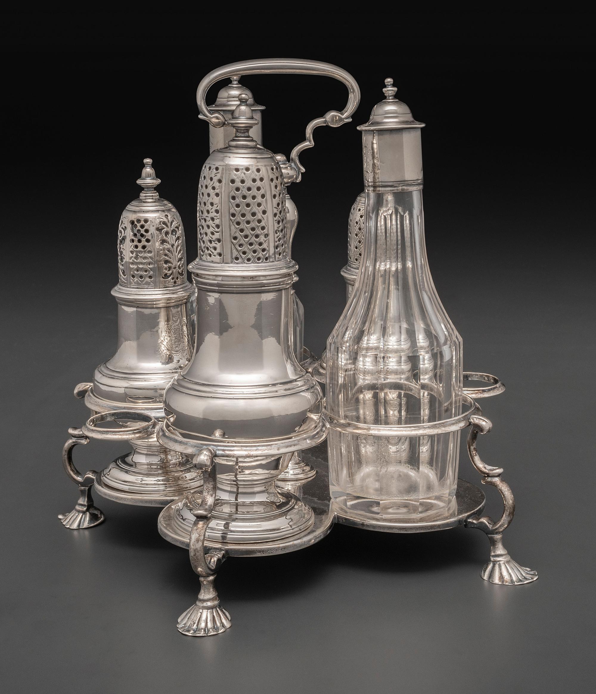 A George II Silver Cruet Set