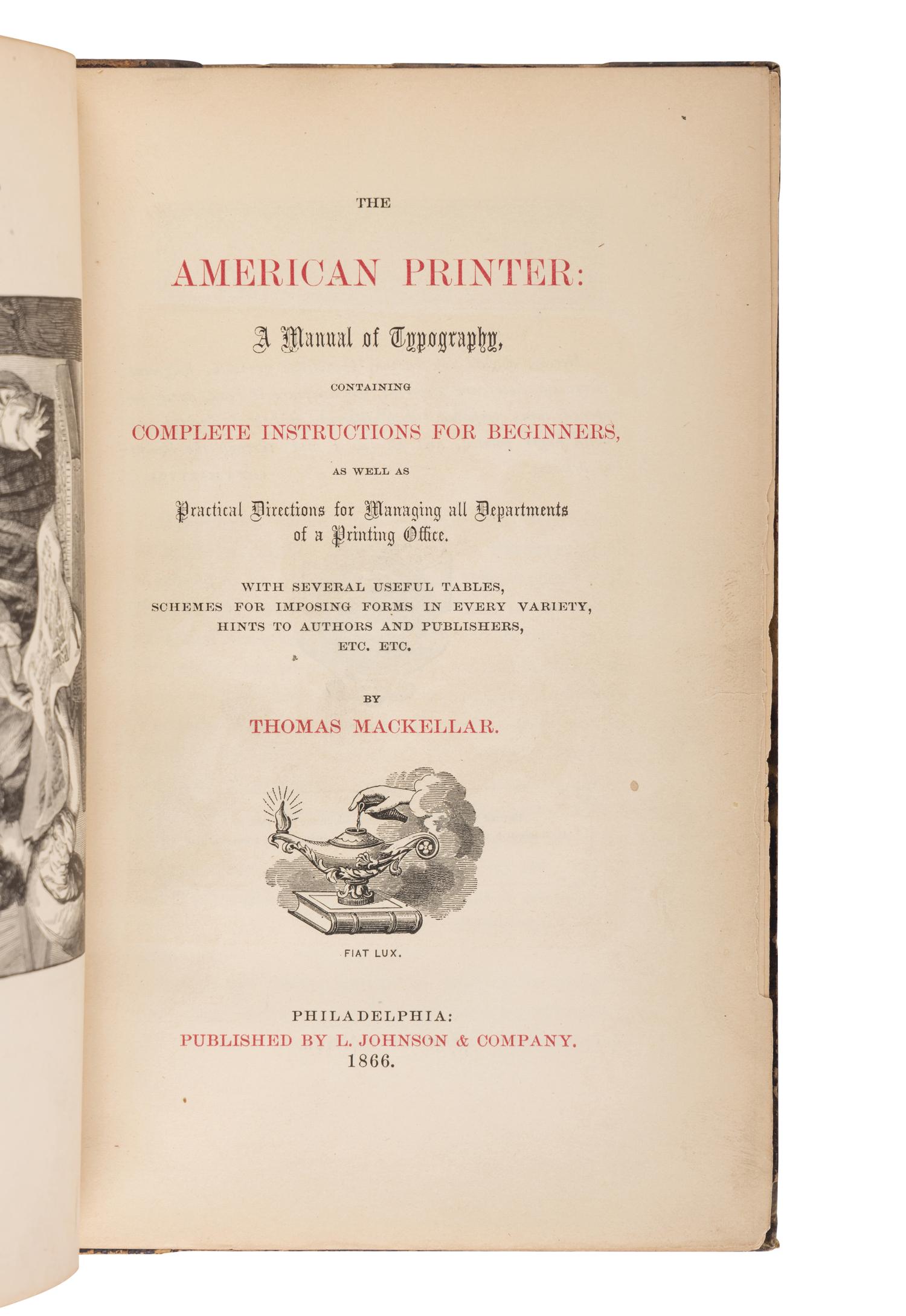 [PRINTING HISTORY]. A group of 19th-century works, or later, comprising: