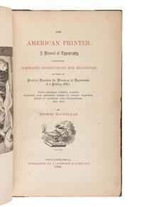 [PRINTING HISTORY]. A group of 19th-century works, or later, comprising: