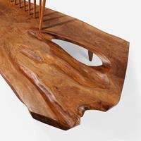 George Nakashima Exceptional English Walnut "Conoid" Bench, New Hope, Pennsylvania, 1968