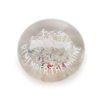 An Antique American Frit Motto Paperweight Diameter 2 3/4 inches