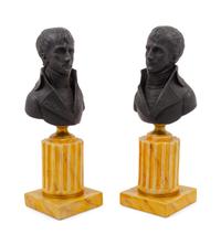 A Pair of Basalt Busts