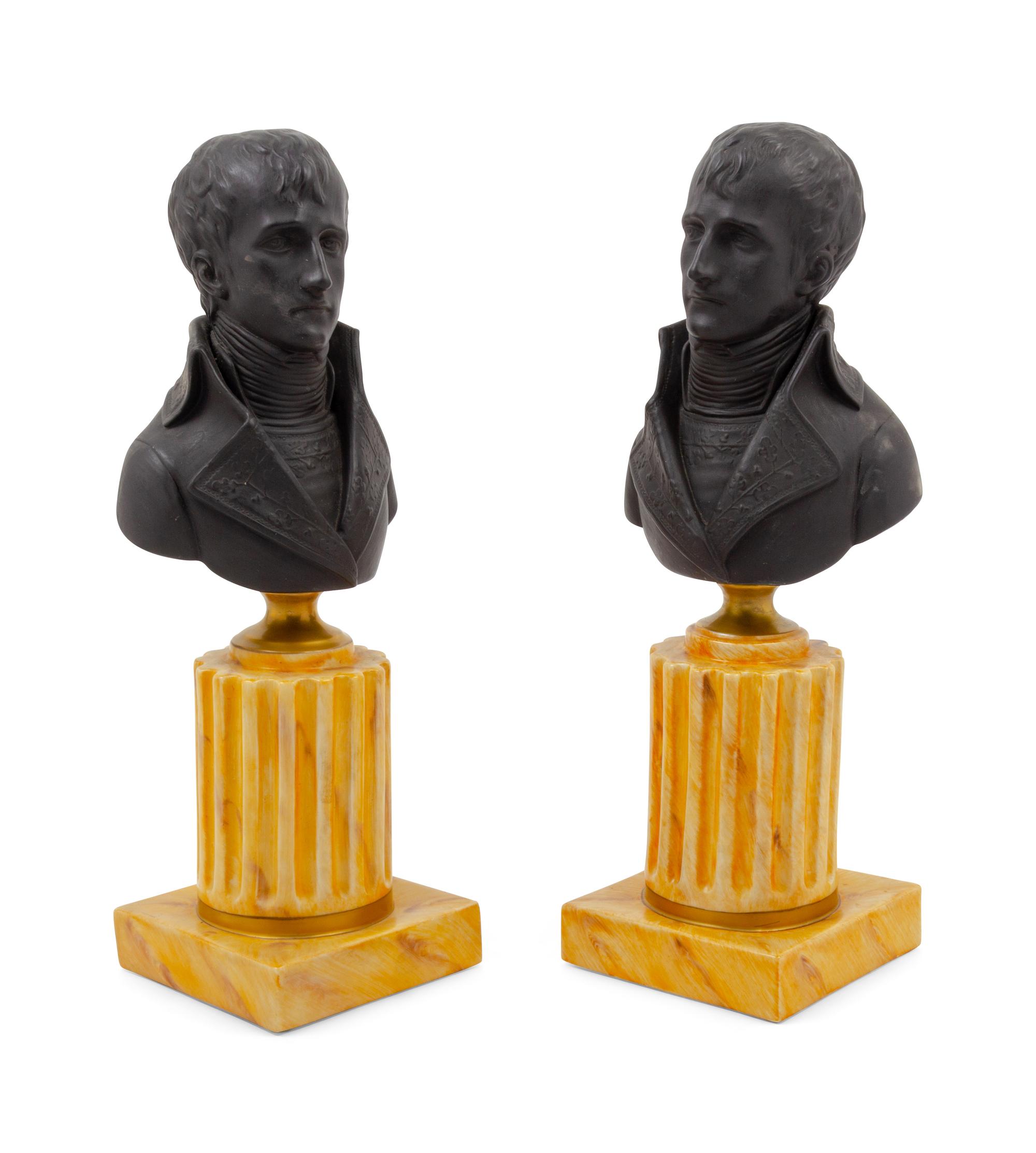 A Pair of Basalt Busts