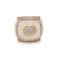ROCK CRYSTAL AND DIAMOND RING